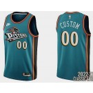 Men's Detroit Pistons Customized Teal Classic Icon Swingman Jersey