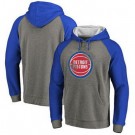 Men's Detroit Pistons Gray Blue 1 Printed Pullover Hoodie