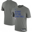 Men's Detroit Pistons Gray Sideline Legend Performance Practice T Shirt