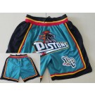 Men's Detroit Pistons Green Just Don Shorts