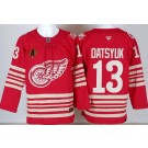 Men's Detroit Red Wings #13 Pavel Datsyuk Red Centennial Authentic Jersey