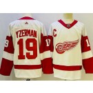 Men's Detroit Red Wings #19 Steve Yzerman White Authentic Jersey