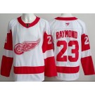 Men's Detroit Red Wings #23 Lucas Raymond White Authentic Jersey