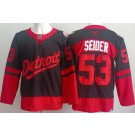 Men's Detroit Red Wings #53 Moritz Seider Black 2025 Stadium Series Authentic Jersey