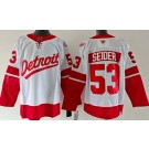 Men's Detroit Red Wings #53 Moritz Seider White 2025 Stadium Series Authentic Jersey