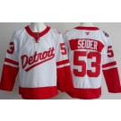 Men's Detroit Red Wings #53 Moritz Seider White 2025 Stadium Series Authentic Jersey