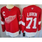 Men's Detroit Red Wings #71 Dylan Larkin Red Authentic Jersey