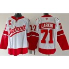 Men's Detroit Red Wings #71 Dylan Larkin White 2025 Stadium Series Authentic Jersey