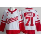 Men's Detroit Red Wings #71 Dylan Larkin White 2025 Stadium Series Authentic Jersey