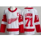 Men's Detroit Red Wings #71 Dylan Larkin White Authentic Jersey