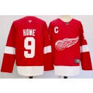 Men's Detroit Red Wings #9 Gordie Howe Red Authentic Jersey