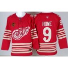 Men's Detroit Red Wings #9 Gordie Howe Red Centennial Authentic Jersey