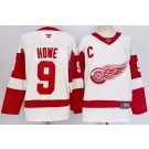 Men's Detroit Red Wings #9 Gordie Howe White Authentic Jersey