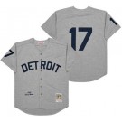 Men's Detroit Tigers #17 Denny McLain Gray 1968 Throwback Jersey