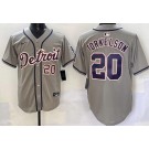 Men's Detroit Tigers #20 Spencer Torkelson Gray Limited Jersey