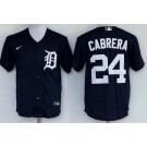 Men's Detroit Tigers #24 Miguel Cabrera Navy Cool Base Jersey