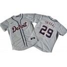 Men's Detroit Tigers #29 Tarik Skubal Gray Cool Base Jersey