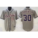 Men's Detroit Tigers #30 Kerry Carpenter Gray Limited Jersey