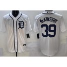Men's Detroit Tigers #39 Zach McKinstry White Cool Base Jersey