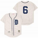 Men's Detroit Tigers #6 Al Kaline Cream 1968 Throwback Jersey
