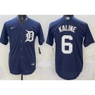 Men's Detroit Tigers #6 Al Kaline Navy Cool Base Jersey