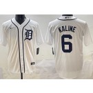 Men's Detroit Tigers #6 Al Kaline White Cool Base Jersey