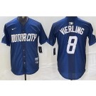 Men's Detroit Tigers #8 Matt Vierling Navy 2024 City Connect Limited Jersey