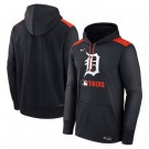 Men's Detroit Tigers Black Authentic Collection Performance Pullover Hoodie