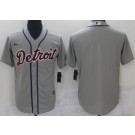 Men's Detroit Tigers Blank Gray Cool Base Jersey