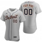 Men's Detroit Tigers Customized Gray Authentic Jersey