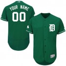 Men's Detroit Tigers Customized Green Celtic FlexBase Jersey