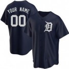 Men's Detroit Tigers Customized Navy Alternate Cool Base Jersey