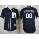 Men's Detroit Tigers Customized Navy Blue Cool Base Jersey