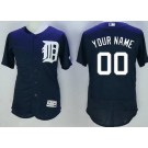 Men's Detroit Tigers Customized Navy Blue FlexBase Jersey