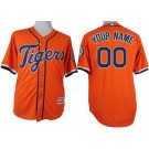 Men's Detroit Tigers Customized Orange Cool Base Jersey