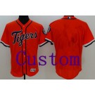 Men's Detroit Tigers Customized Orange FlexBase Jersey