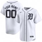 Men's Detroit Tigers Customized White Limited Jersey