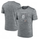 Men's Detroit Tigers Gray Logo Velocity Performance Practice T Shirt