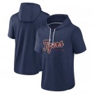 Men's Detroit Tigers Navy Short Sleeve Team Pullover Hoodie 306622