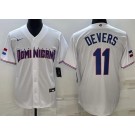 Men's Dominican #11 Rafael Devers White 2023 World Baseball Classic Cool Base Jersey