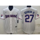 Men's Dominican #27 Vladimir Guerrero Jr White 2023 World Baseball Classic Cool Base Jersey