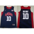 Men's Dream 10 USA #10 Kobe Bryant Navy Swingman Jersey