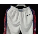 Men's Dream 16 USA White 2024 Heat Press Basketball Shorts