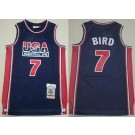Men's Dream 1 USA #7 Larry Bird Navy 1992 Swingman Jersey