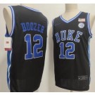Men's Duke Blue Devils #12 Cameron Boozer Black College Basketball Jersey