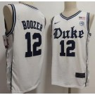 Men's Duke Blue Devils #12 Cameron Boozer White Alternate College Basketball Jersey