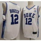 Men's Duke Blue Devils #12 Cameron Boozer White College Basketball Jersey