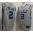 Men's Duke Blue Devils #2 Cooper Flagg Gray College Basketball Jersey