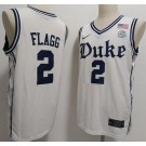 Men's Duke Blue Devils #2 Cooper Flagg White Alternate College Basketball Jersey