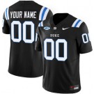 Men's Duke Blue Devils Custom Limited Black FUSE College Football Jersey